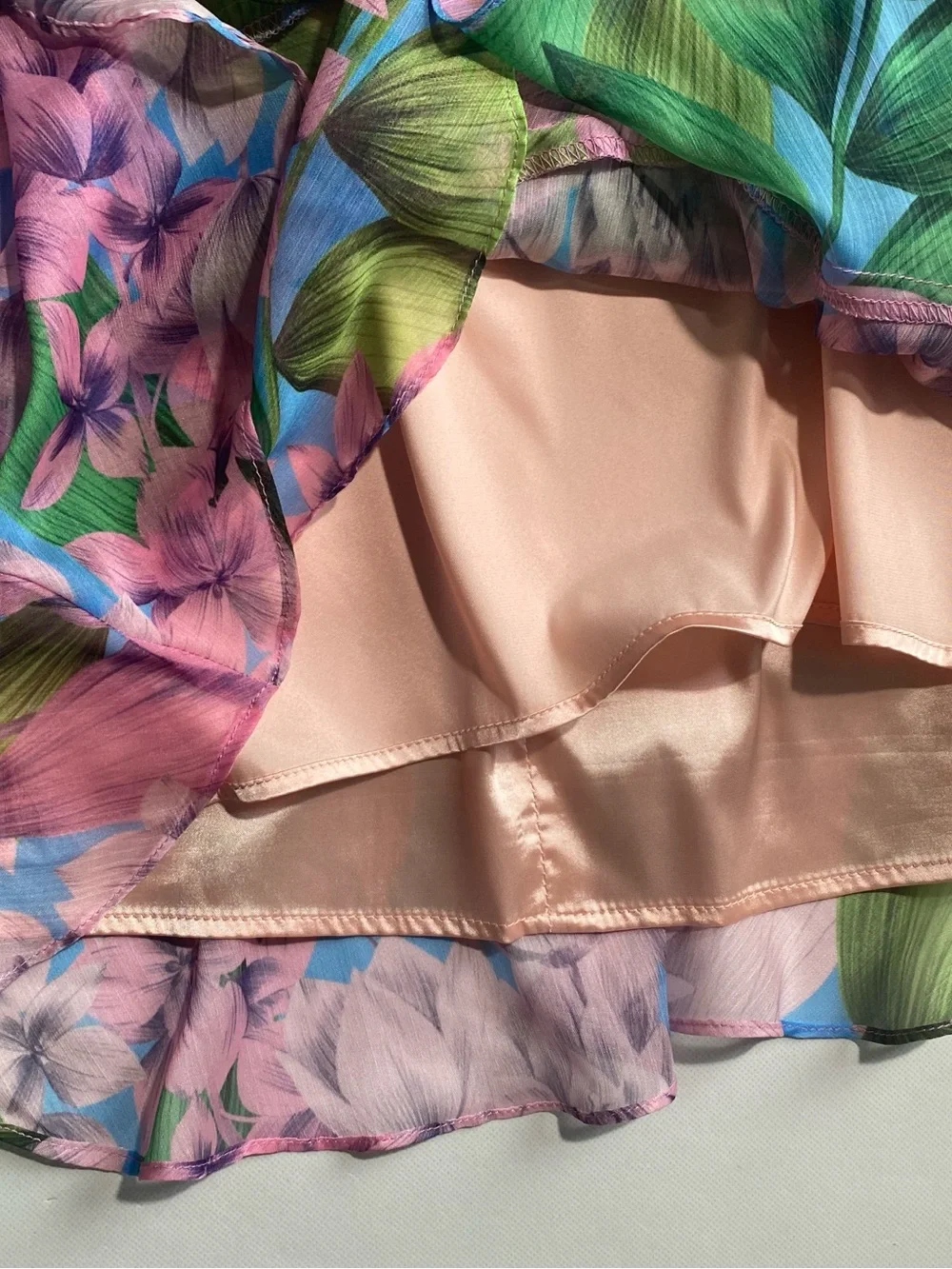 NEW Womens Alex Marie Laurel Chiffon Long Sleeve Mini Wisteria Dress $178 - Picture 5 of 12